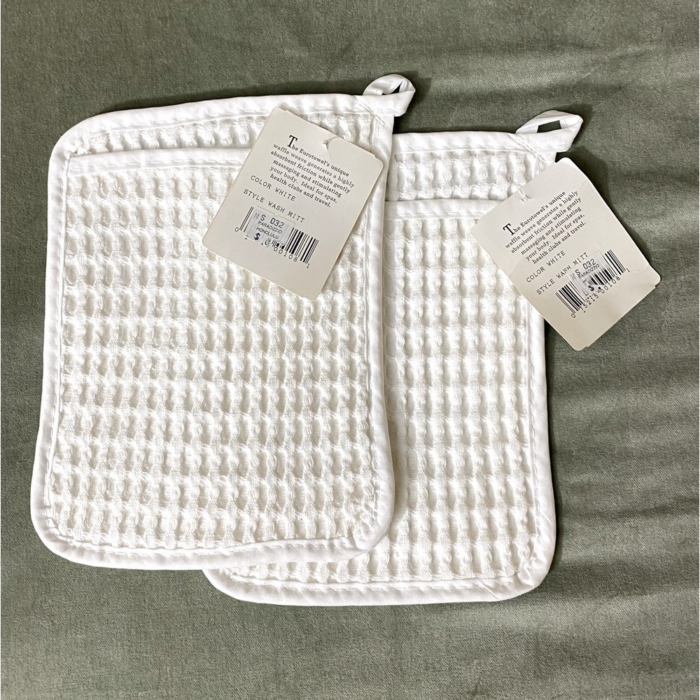 Eurotowel Collection washing mitt cloths 100% cotton by Elizabeth Drew OSK